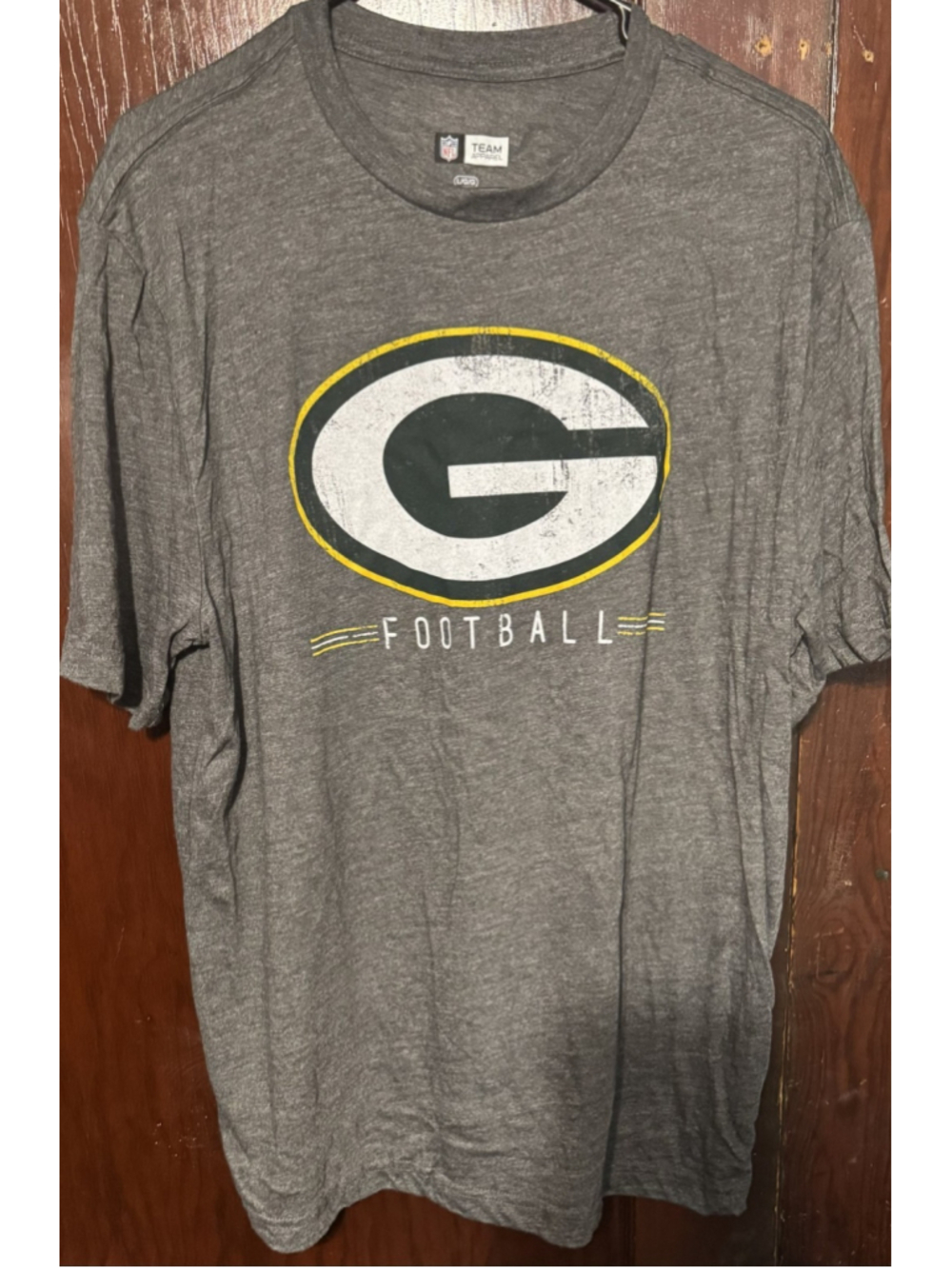 Green Bay Packers Team Apparel t-shirt Mens Sz L Gray NEW WITHOUT TAGS